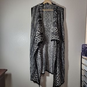 Absolutely Famous Open Long Sweater Vest